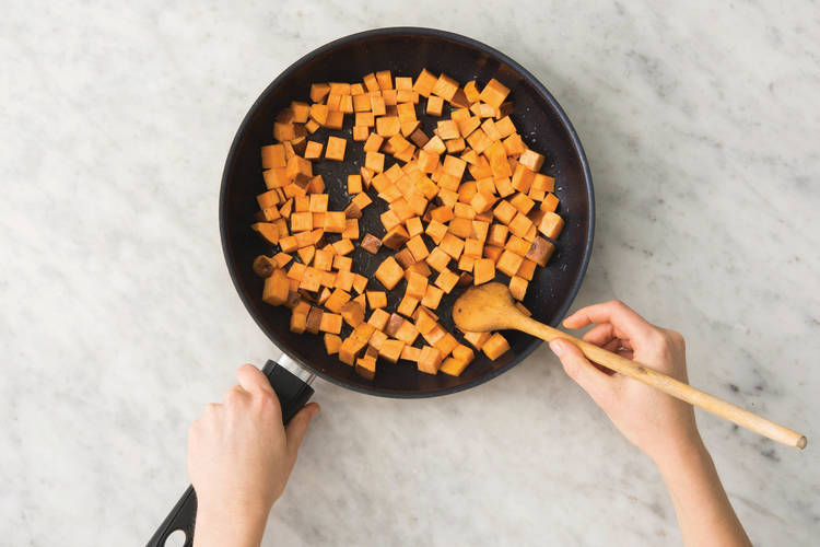 Cook the sweet potato