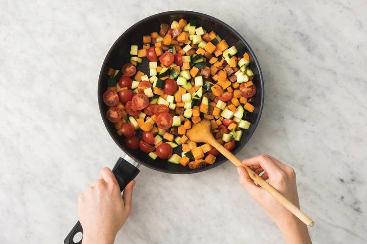 Cook the remaining veggies