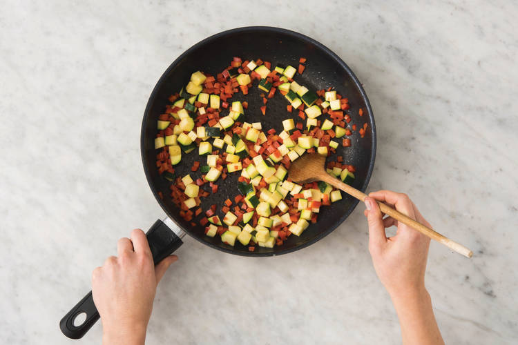 Cook the veggies