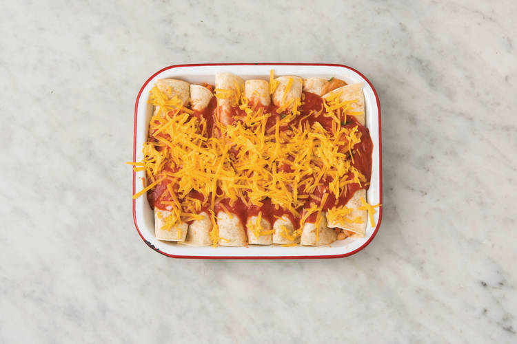 Cook the enchiladas