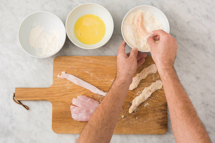 Make the coconut chicken