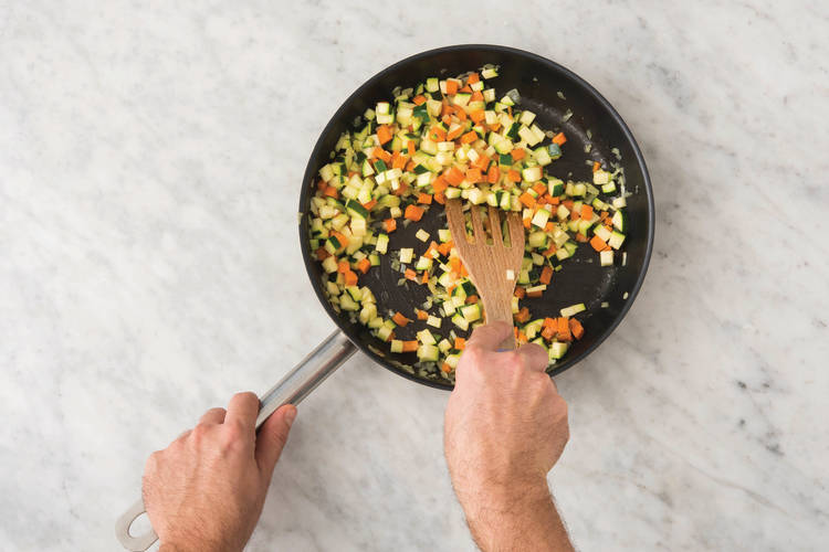 Cook the veggies