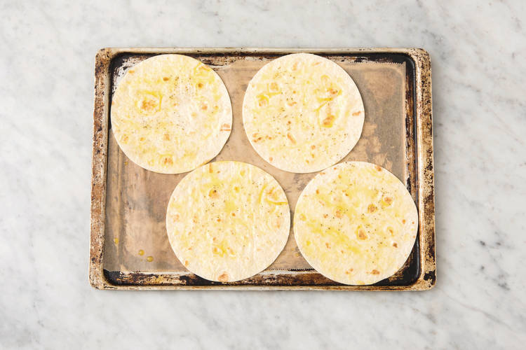 Bake the tostadas