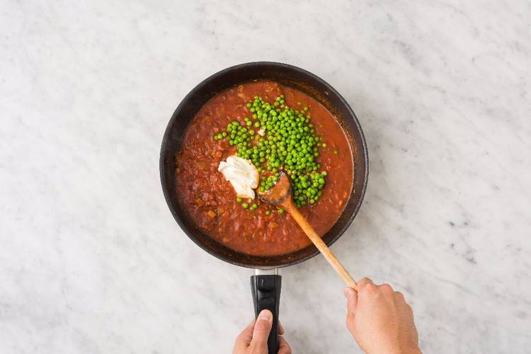 Add Peas and Cheese