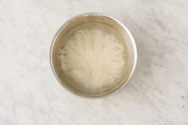 Soak the rice noodles