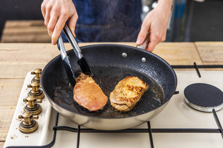 Pan fry the Pork