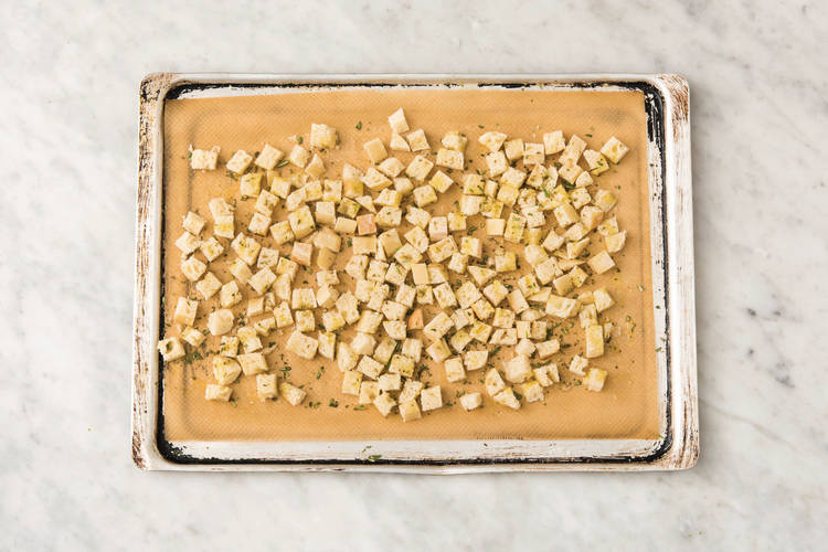 Bake the croutons