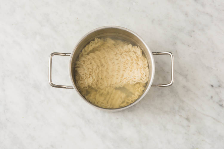 Cook the ramen noodles